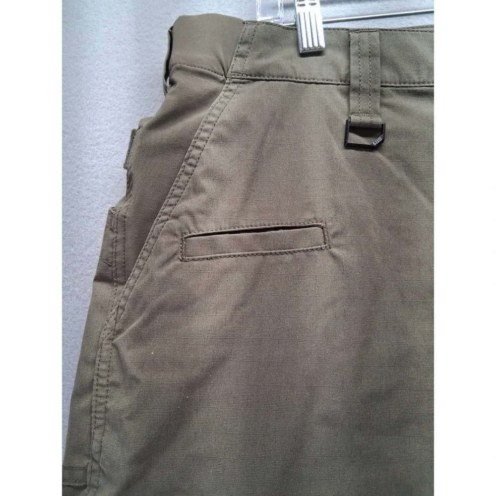 5.11 Tactical Pants Men's 36x34‎ Double Knee Cargo Elastic Waist Green - Picture 8 of 13
